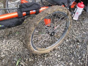 Zach's muddy wheel
