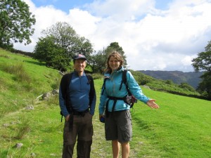 Randy and Delphine on the trail