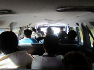 Interior of collectivo (collective taxi)