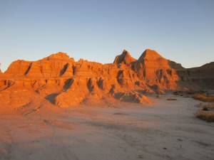 Badlands National Park at sunrise