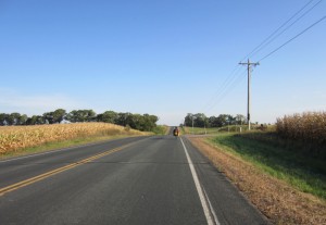 Riding on county roads of Minnesota