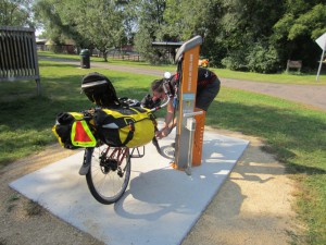 Bike repair station on Gateway Trail