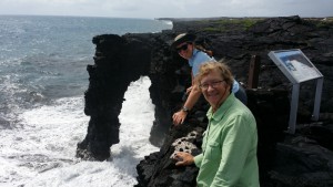 Arch on the coast in Hawaii Volcanoes National Park