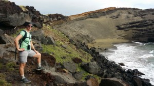 Hiking to the Green Sand Beach