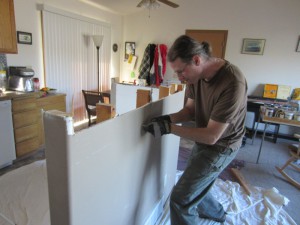 cutting wall to final height