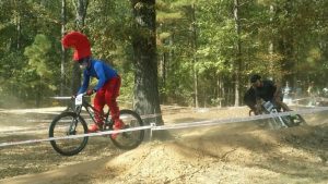 smurf mountain bike racing