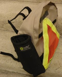 home-made seat-back bag for recumbent seat