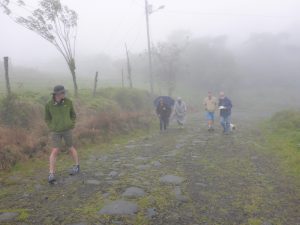 Walking in fog