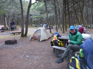 Hiker-biker area in Oregon state park