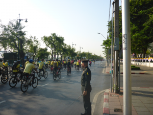 Cyclists in Bangkok