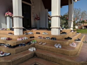 shoes on stairs