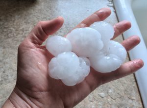 Large hailstones