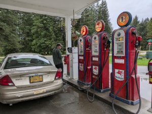 Gas station in Gustavus, Alaska